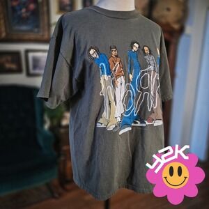 Giant Tultex Green Korn T-shirt Vintage Y2K Graphic Nu Metal Streetwear USA